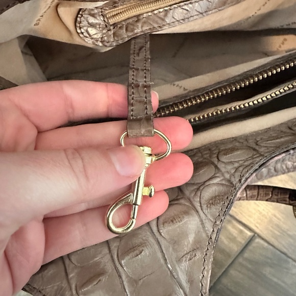 Brahmin Elisa Brown Embossed Croc Leather Purse - Picture 9 of 12